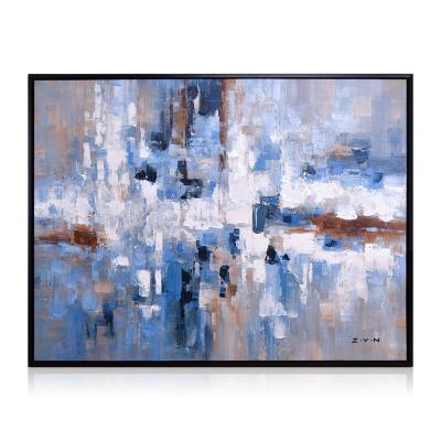 China Large Hand Painted Modern Abstract Acrylic Ideas Framed Wall Art Oil Paintings On Canvas for sale