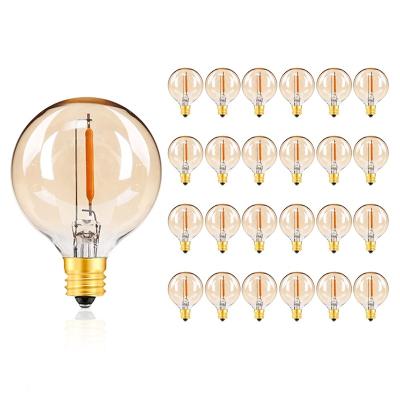 China Residential Outdoor Waterproof String Light G40 Amber Color 0.5W 110V 220V LED Bulb Lights for Wedding Party Garden and Yard Decoration for sale