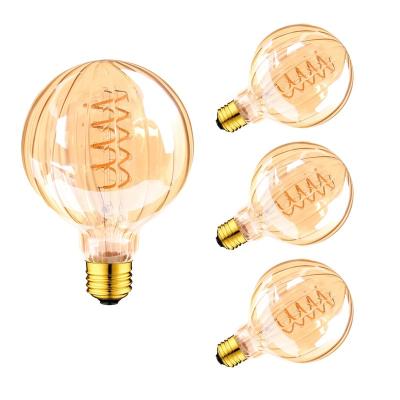 China Amber Pumpkin 3W LED Bulbs 220V LED Filament Bulb SKD Raw Material E27 Energy Saving Spiral Holder 2200K Warm Yellow Room Decorative Lights Amber Pumpkin 3W for sale