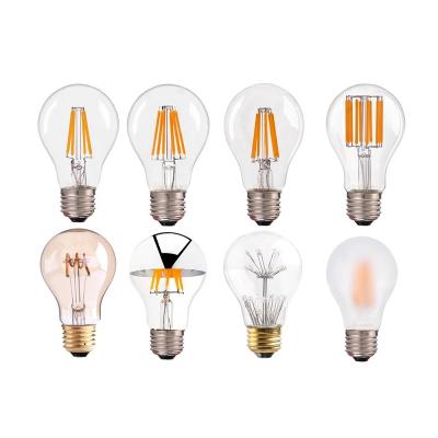 China Energy Saving In Current E27 2200K 3W 4W 6W 8W 10W New Dimmable Decorative Bending Twisted A19 Led Filament Bulb for sale