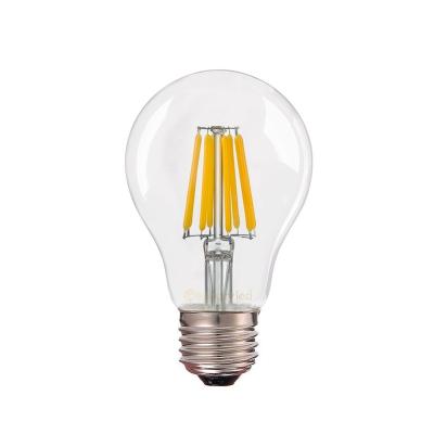 China Vintage Edison Lightbulb A19 8W 220V LED Desk Lamp Bulb Residential Classic E26 Filament 110V 2700K LED Bulbs 2700K Warm AC 360 White Globe for sale