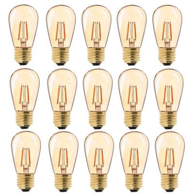 China Amber Color 1W E27 220V 2200K ST45 LED Light Bulbs Dimmable 15 Pack FBA Stock Warehouse Energy Saving Decorative Light Bulb Led for sale