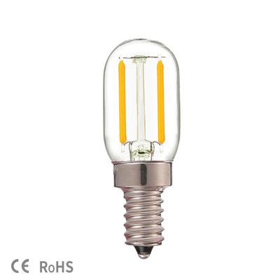 China T20 Energy Saving 1W E12 110V 2200K Dimmable Led COB Filament Fridge Light Bulb for sale