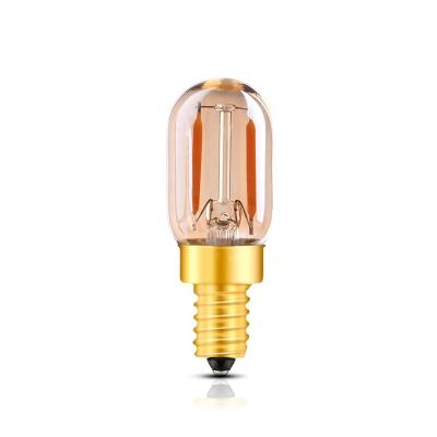 China Energy Saving Pendant Lights LED Bulb Light T22 1W 2200K Gold Tint Glass Tube E12 E14 Socket Home Lighting Decoration Chandelier Bulbs for sale