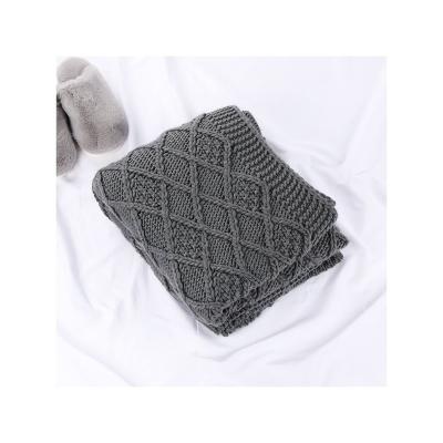 China PORTABLE OEKO-TEX Certificate Custom Woven Other Design Chunky Knitted Throw Cable Blanket For Gift for sale