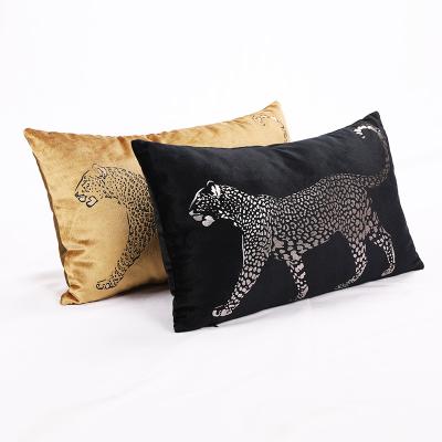 China Viable Leopard Print Metallic Animal Print Cushion Throw Wholesale Halloween Animal Pillow Case Covers for sale