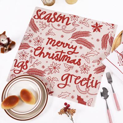 China 100% Cotton Dining Kitchen Decor Wholesale Custom 100% Cotton Cloth Table Napkins Digital Printing For Christmas for sale