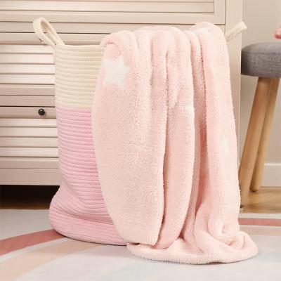 China Jacquard Rainbow Anti Pilling Pattern Portable Sherpa Kids Throw Blankets Other Custom For Nursery Children for sale