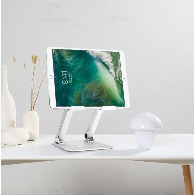 China Universal Aluminum Foldable Adjustable Flexible Desktop Tablet Holder Stand 16*14*3.6cm for sale