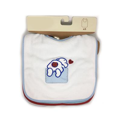 China Washable High Quality Cotton Baby Bibs Wholesale Customizable Baby Eating Bib for sale