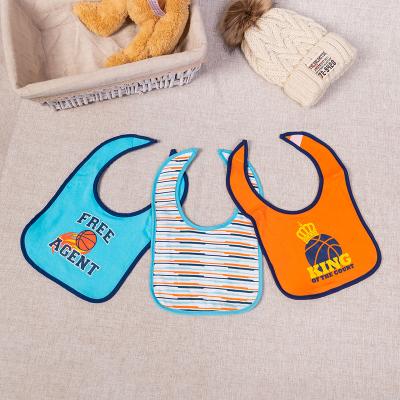 China Washable European Style Cotton Runoff Bibs Baby Organic Cotton Bib For Sale for sale