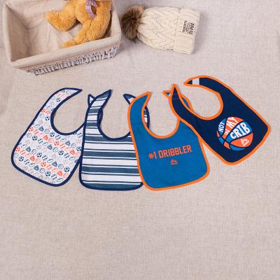 China Organic Cotton Bib Baby Washable Customizable Soft Absorbent Child Feeding Bib for sale