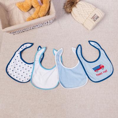 China Washable Customized Logo Baby Bib Organic Cotton Baby Newborn Baby Feeding Bib for sale