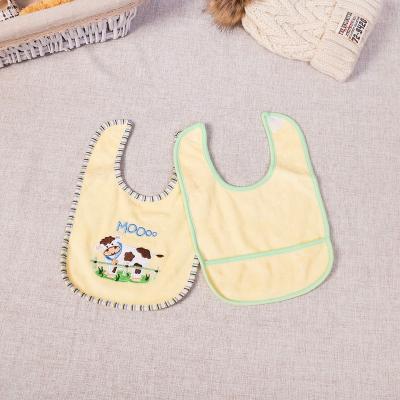 China Reasonable Price Consumer Child Yellow Washable Bib Custom Cotton Feeding Bibs For Baby for sale