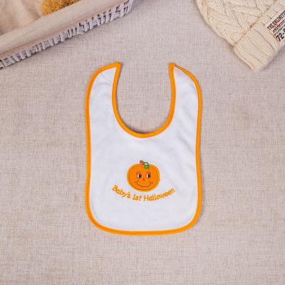 China Halloween Baby Series Washable Custom Logo Cotton Baby Bib Neutral Bibs for sale