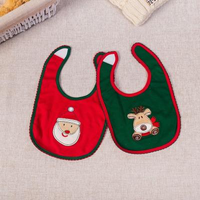 China Christmas Washable Series High Quality Cotton Baby Bibs Feeding Bib for sale