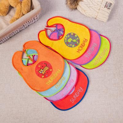 China ODM OEM Washable 7 Days Series Baby Toddler Customizable Waterproof Baby Bib for sale