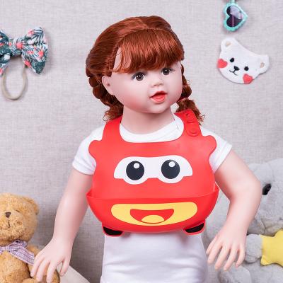 China Manufacturer Cow Shape Washable Baby Drool Waterproof Bibs Animals Silicone Baby Bibs For Sale for sale