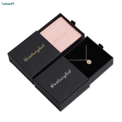 China Recycled Materials Hot Sale Paper Drawer Box For Jewelry Necklace Ring Packaging for sale