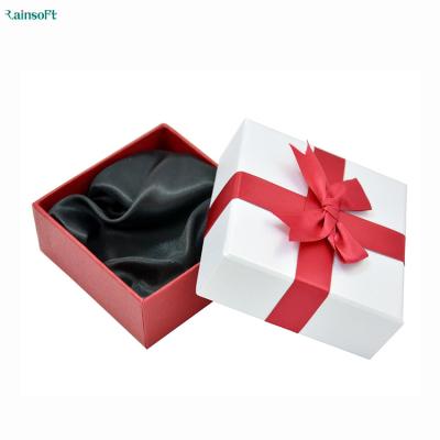 China Recycled Materials Custom Printed Luxury Paper Packaging Jewelry Gift Boxes With Ribbon Closure for sale