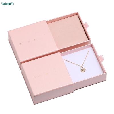 China Recycled Materials New Product Art Paper Drawer Slide Jewelry Gift Box for sale