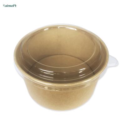 China Recyclable Custom Paper Take Out Food Boxes With PVC Lid For Restaurant for sale