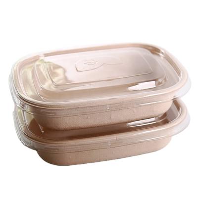 China Packaging 100% Compostable Eco-friendly Disposable Biodegradable Bento Lunch Box Takeout Sugar Cane Bagasse for sale