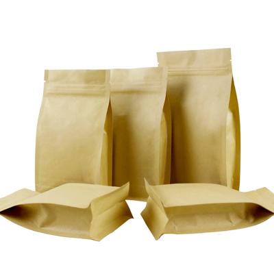 China 2021 Recyclable Food Grade Eight Seal 8 Side Racks Up Pouch Flat Bottom Paper Bag Coffee Packaging Pouch Packaging for sale