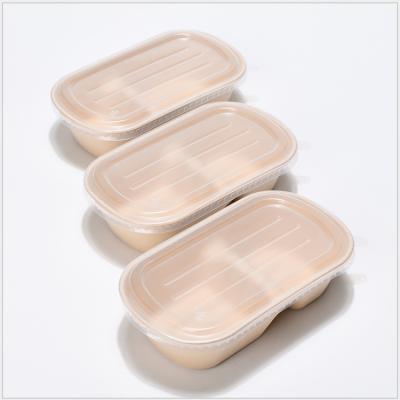 China Lunch Box Take Out Degradable 2 Compartment Lunch Box Sugar Cane Bio Food Packaging Lunch Box for sale