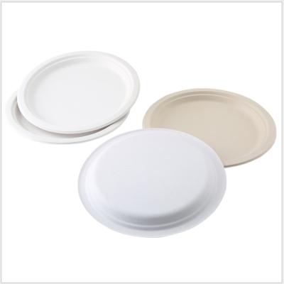 China Eco Friendly Disposable Biodegradable Disposable Leak-Resistant Salad Sugarcane Bagasse Dish for sale