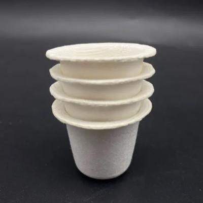 China 100% Recycled Materials Customized Biodegradable No Plastic Pod Packaging Bagasse Coffee Capsule Cup for sale