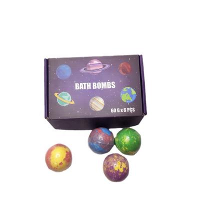 China Natural Body Bubble Salt Ball Essential Oil Bath Salt Ball Explosion Bath Salt Ball Christmas Gift Set for sale