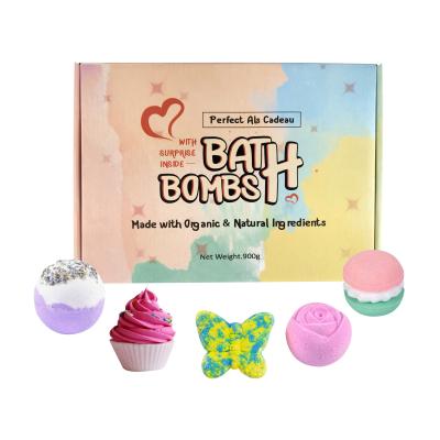 China Body Bath Bomb Christmas Set Essential Oil Bubble Bath Balls Various Shapes Bath Salt Ball Christmas Gift Box for sale