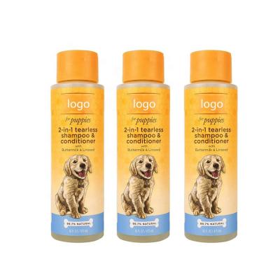 China Stocked Household Pet Shampoo Two-in-one tearless dog shampoo and conditioner organic pet shampoo for sale