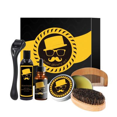 China Moisturizing Men's Beard Care Six-Piece Set Beard Moisturizing Essential Oil Care Styling Set Private Label for sale