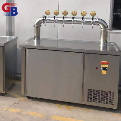 China 304 Stainless Steel Hot Sale BK2003 Electric Beer Dispenser Double Cooling Cooler Machine With 6 Tap for sale