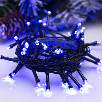 China High Quality 80L Lovely Party Praise Light Blue Color Christmas String Lights Outdoor for sale