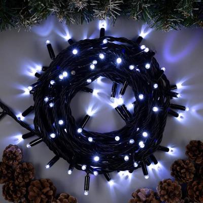 China Beautiful Festival Gift Christmas Tree Decoration Party Lamp Black Wire Led Light Strings for sale