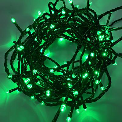 China Beautiful Black Green Led Light Christmas Tree Decoration Patio Party Lamp Wire Strings for sale