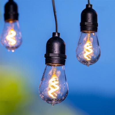 China Outdoor Hanging Garden Flexible Decor Commercial Grade Waterproof Patio String Light for sale