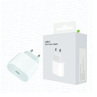 China 20w Mobile Phone Usb Type C Charger Adapter For Iphone 11 pro Xs X Max Xr Type-C Fast 8 Plus PD Charging Power Eu Plug Us For iphone Charger for sale