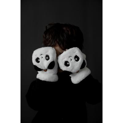 China N1334 Winter Mitten Outdoor Adorable Panda Pattern Thick Mitten Girls Boys Girls Plush Mitten Mitten Gloves for sale