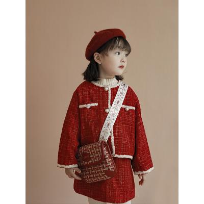 China ENGLAND STYLE 2020 New Design Kids Clothing Sets Woven Long Sleeve Plaid Suit Stylish Babies Clothes Set For Autumn for sale