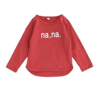 China Fir direct sale 2412/factory anti-pilling long sleeve top excellent cotton crew neck for kids for sale