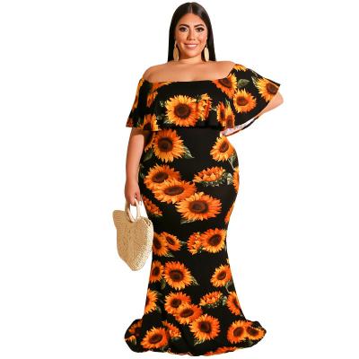 China 19377 breathable high quality smart italian design plus size 5xl summer dresses sundresses womens ladies womens long dresses for sale