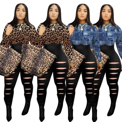 China Factory Quality Q731 One Piece Jumpsuit Leopard Print Surely QUICK DRY Overalls And Rompers Wholesale Women Fashion Long Sleeve Jumpsuit for sale