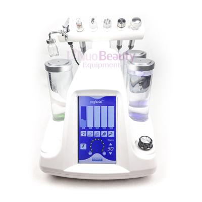 China Skin Tightening Microdermabrasion Facial Hydraulic Facial Oxygen Diamond Water Dermabrasion Machine Skin Care Beauty Machine with 7 Handles for sale