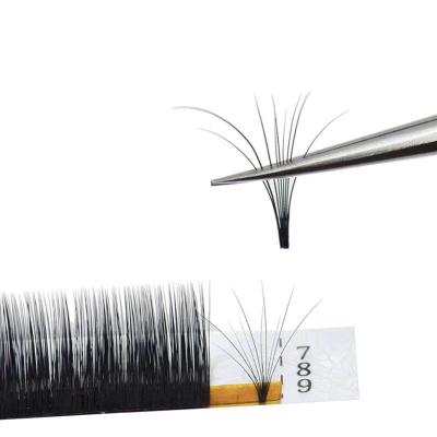 China One Second Natural Soft Automatic Self Eyelash Extension Fans Lash Blooming Flowing Easy Fanning Faux Mink Deep Black Eyelashes for sale