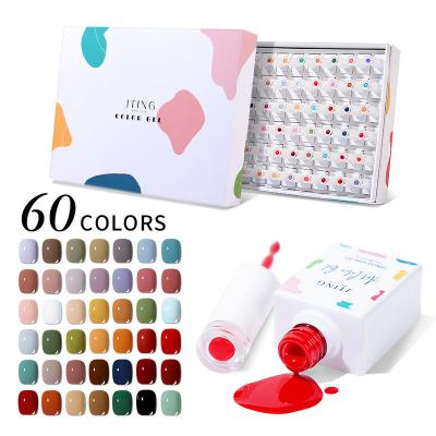 China Art Nail 60 Colors Nail Glue Set Nail Shop Special Light Therapy Glue for sale