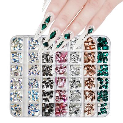 China Customizable Finger Nail Art Decoration Diamond Nail Stickers for sale